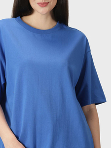 T-shirt décontracté pour femme à col rond, manches trois quarts, coupe classique, rayé, en tissu tissé Spandex/Coton, respirant, toutes saisons - Product Image 6