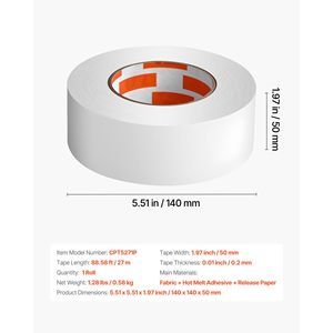 Nastro Biadesivo per Tappeti Ultra Resistente Senza Residui, 5 cm x 27,4 m, Protezioni per Tappeti e Moquette - Product Image 4