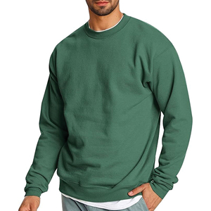 เสื้อสเวตเชิ้ตคอกลมสีน้ำตาลสำหรับผู้ชาย - ทรงปกติ สีพื้น เรียบง่าย สวมใส่สบาย ผลิตจากผ้าฝ้ายถัก 100% โดยผู้ผลิตเสื้อสเวตเชิ้ต - Product Image 6