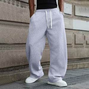 Pantalon de jogging streetwear personnalisé de haute qualité, coupe ample et droite, en mélange de coton épais 480 g/m² pour homme - Product Image 6