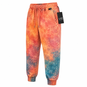 Pantalon de survêtement décontracté pour homme, taille haute, couleur unie, 100% coton, respirant, séchage rapide, qualité supérieure, nouvelle mode, effet délavé à l'acide - Product Image 3