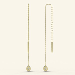Boucles d'oreilles pendantes de luxe en or 10K 14K 18K avec diamants de laboratoire, chaîne à maillons, bijoux élégants pour femme, cadeau - Product Image 4