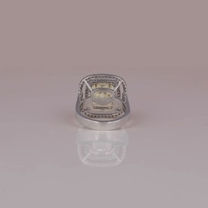 Customized Engagement Ring In Sterling Silver Gold With Round Moissanite Diamond Engagement Ring for Women From India - Product Image 3