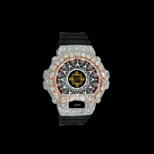 นาฬิกา G รุ่น Multi Diamond Bezel ประดับเพชร VVS Moissanite ระดับพรีเมียม แฟชั่นสไตล์ฮิปฮอป ราคาถูกที่สุดและราคาโรงงาน - Product Image 3