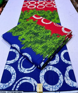 Tela de Algodón Estampada HitJem para Exportación, Patrón Geométrico Abstracto Azul Rojo Verde, 58/60 Pulgadas, Textil para el Hogar, Tejido de Peso Medio - Product Image 3