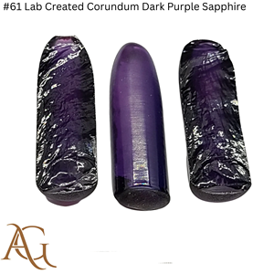 # 61 boules de saphir violet foncé en corindon créé en laboratoire, synthétiques, fusionnées par flamme, simulées, pour la découpe de pierres précieuses lapidaire - Product Image 3