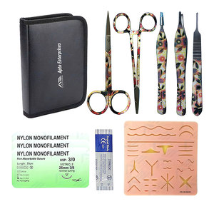 Realistic Skin <b>Suture</b> Pad for Students Master Human Care Teaching Exercise <b>Kit</b> with Complete Surgical Medical Instruments - Product Image 1