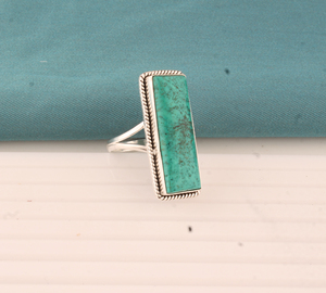 Wholesale Classic Party Women's Rectangular Amethyst 925 <b>Sterling</b> <b>Silver</b> Rope <b>Wire</b> Bezel Setting Ring Supplier - Product Image 5