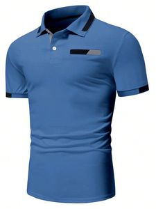 เสื้อโปโลผู้ชายผ้าฝ้ายแขนสั้นทรงปกติ คุณภาพดี รับผลิตตามแบบ OEM พร้อมสกรีนโลโก้และปรับขนาดได้ - Product Image 6