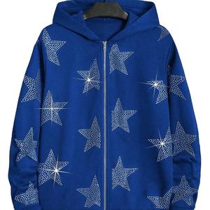 Sudadera con capucha de invierno para hombre, de algodón y poliéster grueso, corte regular, estampado personalizado, de lujo, anti-bolitas, al por mayor - Product Image 1