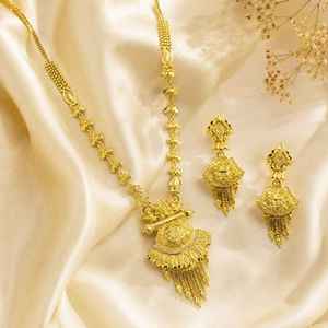 Wholesale 14K 18K 24K Micron Gold Filled Brass Forming Short Necklaces Fashion Jewelry Traditional & Festival Wear Necklaces Set - Product Image 1