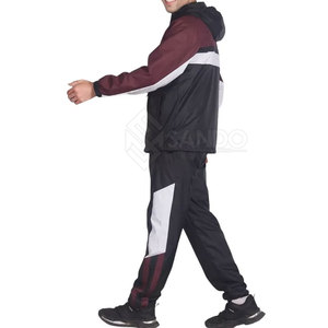 Men's Color Blocking Tracksuit Hooded Zipper Full Sleeve Sporty Style Quick Dry Polyester Autumn Wear - Product Image 4