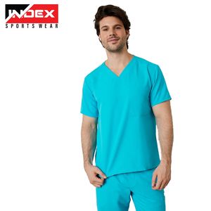 Blouse médicale confortable pour homme, tissée, légère, avec poches de rangement pratiques, haute qualité - Product Image 3