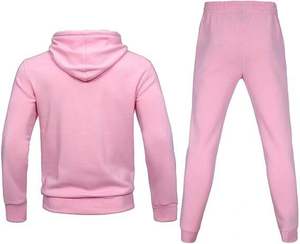 Pantalon de jogging décontracté en maille rose pour homme avec taille ajustable, poches latérales et bas de jambe côtelé – Style automne - Product Image 3