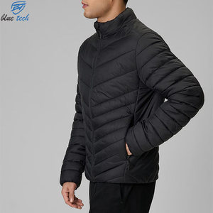 Blouson d'hiver matelassé léger pour homme, col montant, fermeture éclair intégrale, isolé, chaud, pour l'extérieur, décontracté, manteau tendance, vente en gros - Product Image 3