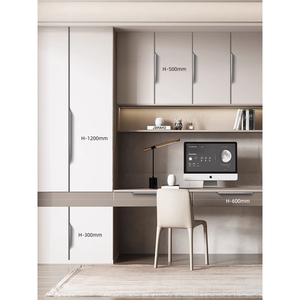 Manijas Ocultas Minimalistas para Puertas de Armario, Sin Necesidad de Ranura, Estilo Horizontal, Color Dorado y Negro - Product Image 4