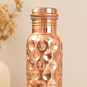 100% Original Handmade Copper Leak Proof Modern Kitchen Tabletop Drinkware Pure Copper Water <b>Bottles</b> for Office and Car Use - Product Image 4