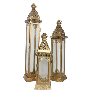 Wholesale <b>Brass</b> Moroccan <b>Lantern</b> Candle Holder With Floral Cutouts For Home Decoration Durable Metal <b>Lanterns</b> - Product Image 5