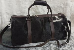 กระเป๋าเดินทางหนังวัวแท้สไตล์วินเทจ น้ำหนักเบา ปิดซิป จุของได้เยอะ เหมาะสำหรับเดินทางช่วงสุดสัปดาห์ รุ่น LHDB-0050 - Product Image 3