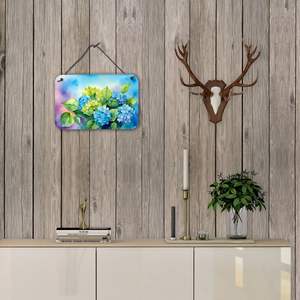 Multicolor NEW Hydrangeas Watercolor Wall <b>Hanging</b> Aluminum Metal Door Prints <b>for</b> Kitchen <b>Bar</b> Bathroom <b>Home</b> Decor 8HX12W - Product Image 4