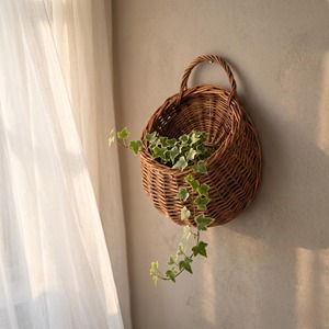 Rattan Wall Hanging Planter Perfect <b>For</b> Indoor Outdoor <b>Plants</b> Boho Home Decor Woven Hanging <b>Basket</b> Wholesale From India - Product Image 3