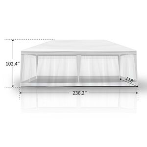 Carpa para Bodas y Fiestas de 10x20 Pies con Diseño de Malla para Eventos al Aire Libre - Product Image 2