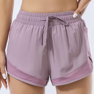 Contrast Mesh Panel pattern Super Mesh And Polyester Made <b>Ladies</b> Double Layer Soccer <b>Shorts</b> <b>Jersey</b> Adventure Activities <b>Short</b> - Product Image 4