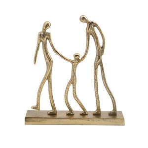 Sculpture contemporaine en aluminium coulé, créée pour les intérieurs modernes, avec un équilibre sculptural et une présence métallique raffinée - Product Image 1