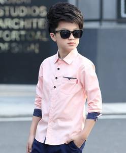 Chemise décontractée à manches longues pour garçons, col tendance, imprimé pois, séchage rapide, 100 % coton, écologique, inspirée de l'exportation - Product Image 4