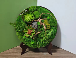 Decorazione Paesaggistica per Interni ed Esterni, Rocce Verdi, Sfere di Muschio Artificiale Fatte a Mano, Muschio Eterno Ecologico Preservato per Pareti - Product Image 6