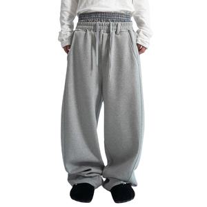 กางเกงจ็อกเกอร์ผ้าฝ้ายเฟรนช์เทอร์รี่ทรงตรงขนาดใหญ่พิเศษสำหรับผู้ชายรุ่นลำลองน้ำหนักเบาแบบสั่งทำปี 2026 ล้างสีแบบแอซิดวอช - Product Image 1