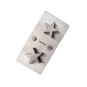 Outils de fabrication de bijoux, coupe-disques en forme d'étoile en acier inoxydable de qualité supérieure - Ensemble de 2 poinçons de tailles différentes - Taille : 25 mm et 28 mm - Product Image 1