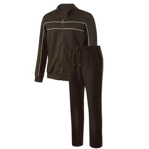 Ensemble de survêtement de sport unisexe personnalisé en polyester avec capuche, doublure polaire frontale, séchage rapide, pour l'entraînement de football et la course à pied, grandes tailles - Product Image 1