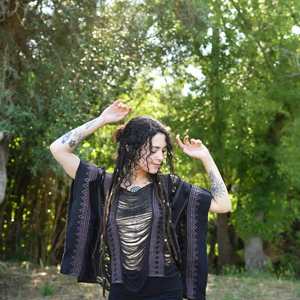 Poncho Tribal con Flecos, Camisa Tejida Estilo Boho Hippie para Festivales, Atuendos de Hada, Ligero, Cómodo, Tallas Grandes - Product Image 1