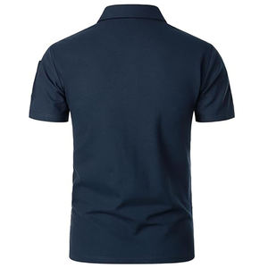 Camiseta de Golf informal para hombre, cómoda, transpirable, sencilla, para Polo, logotipo bordado personalizado, estampado sólido, lona alta, verano, venta al por mayor - Product Image 3