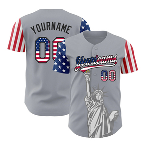 Camiseta de Softbol Sublimada con Diseño Personalizado, Nombre del Jugador del Equipo Propio, Multicolor, Manga Corta, Estilo Béisbol - Product Image 1
