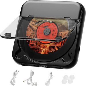 Meilleur lecteur CD Bluetooth portable noir rechargeable V5.3, lecteurs CD stéréo domestiques MP3 mini type-C - Product Image 3