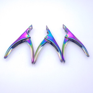 Coupe-ongles en acrylique arc-en-ciel enduit au plasma coupe-ongles multicolore avec logo personnalisé de qualité supérieure pour la maison et le salon - Product Image 2