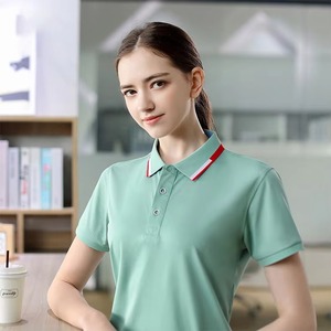 เสื้อยืดและเสื้อโปโลแฟชั่น เสื้อโปโลปักลายที่คอ ผ้าฝ้ายนุ่ม คุณสมบัติกันยับ - Product Image 3