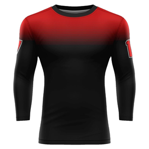 เสื้อรัดกล้ามเนื้อ MMA แบบสั่งทำพิเศษ พิมพ์ลายด้วยเทคนิค Sublimation แขนยาว แห้งเร็ว ระบายเหงื่อได้ดี ป้องกันรังสียูวี UPF50 รุ่นใหม่ล่าสุด - Product Image 1