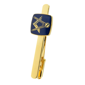 Pince à cravate maçonnique avec emblème équerre et compas, accessoire élégant pour homme, idée cadeau pour la Loge et la Fraternité, pour costume élégant - Product Image 3