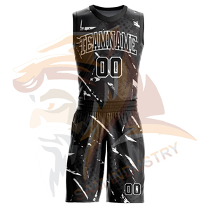 Uniformes de Baloncesto Deportivos Transpirables de Alta Calidad, Conjunto de Uniformes de Baloncesto con Logotipo Personalizado Impreso con Técnica de Sublimación - Product Image 2