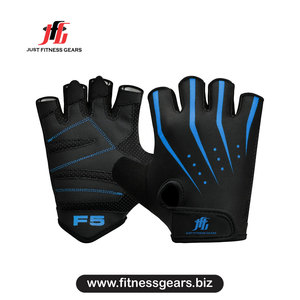 Half Finger Gym Gloves PU Leather Breathable Non-Slip Weight Lifting Unisex Adjustable Wrist <b>Strap</b> - Product Image 1