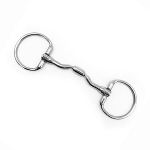 Más Vendido: Bocado de Caballo de Acero Inoxidable Plateado con Anillo Fijo, Doble Articulación, para Ponis y Equitación Profesional, Bocados OEM - Product Image 1