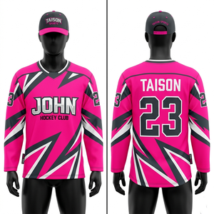 Maillot de hockey sur glace pour hommes, 225 GSM, polyester durable, panneaux contrastants vert néon, logo personnalisé en sergé thermocollé - Product Image 5