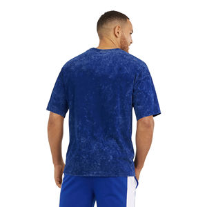 เสื้อยืดสตรีทแวร์ผู้ชาย ล้างสีแบบแอซิดวอช ผ้าฝ้าย 100% เนื้อหนา ระบายอากาศได้ดี แห้งเร็ว เป็นมิตรกับสิ่งแวดล้อม คอกลม ทรงปกติ สวมใส่สบายๆ แบบลำลอง - Product Image 2