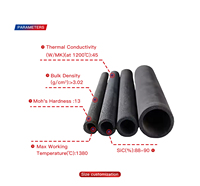 Tube en carbure de silicium résistant aux chocs thermiques, diamètre personnalisé, extrémité fermée pour la protection des thermocouples dans la fonderie d'aluminium