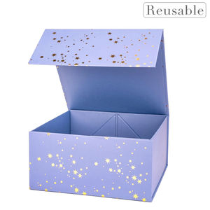 Boîte cadeau magnétique pliable de luxe, boîte d'emballage rigide en papier, boîte de rangement facile à assembler pour bijoux, cosmétiques, cadeaux et articles de luxe - Product Image 4