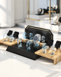 Custom Modern Transparent Acrylic for Freestanding Watch Display <b>Stand</b> Easy Assembly for Retail Countertop Use for Watches - Product Image 3