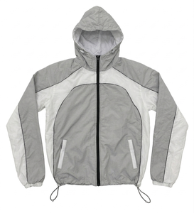 High Quality Custom Color Block Windbreaker Tracksuit Nylon Jacket and Shorts <b>Set</b> for Men Streetwear Sportswear Outfit - Product Image 3